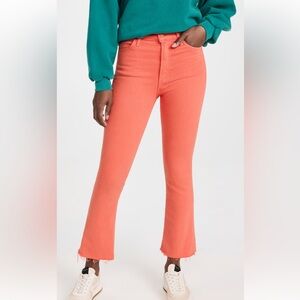 Mother Salmon Cropped Jeans